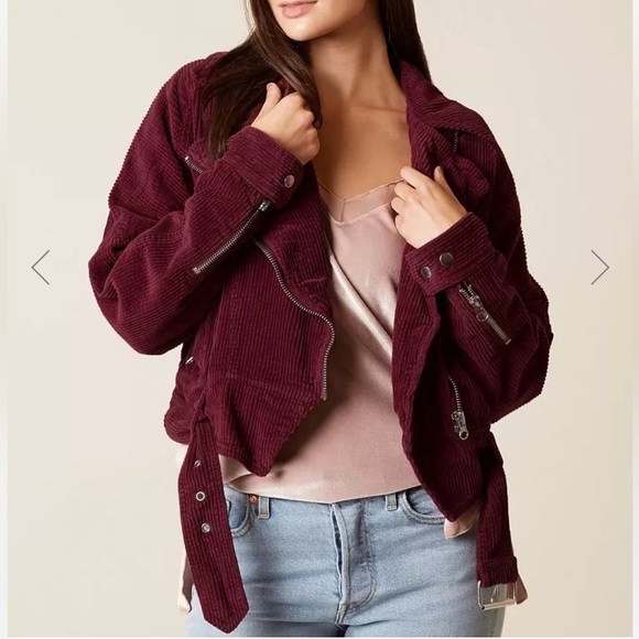 Free People Jackets & Blazers - Free People Dolman Corduroy Jacket in Merlot XS
